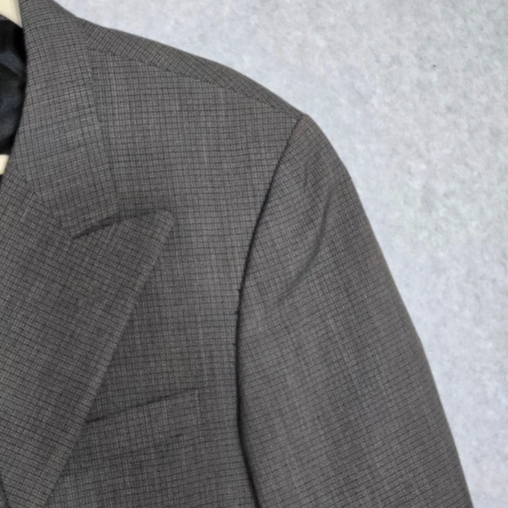 Chaps Ralph Lauren Vintage Double Breasted Blazer‎ Mens 33 Peak Lapel Pure Wool